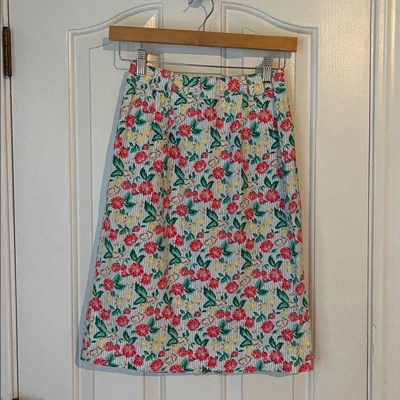 Vintage Pendleton | Floral & Striped Pencil Skirt XS Boho Retro 80s 90s - Picture 3 of 6